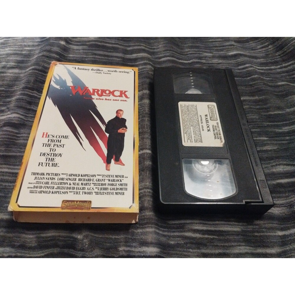 Warlock VHS Tape Horror Movie Rated R 1992 Starmaker Magic & Witches Fantasy